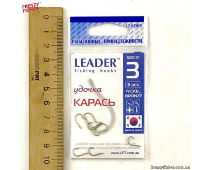 Крючок Leader КАРАСЬ GOLD №3