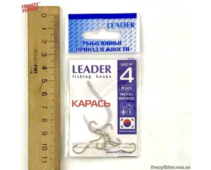 Крючок Leader КАРАСЬ GOLD №4