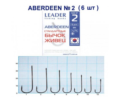 Крючок Leader ABERDEEN BN №2