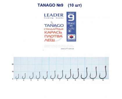 Крючок Leader Tanago №9