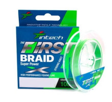 Шнур Intech First Braid X4 Green 100м (0,3/6Lb.2,72кг)