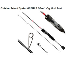 Спиннинг "Select Sprint" SPR-662UL 1.98м (1-5g) Fast
