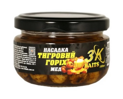 Насадка Тигровий горіх 3К Baits "PREMIUM"  Мед скло 100мл