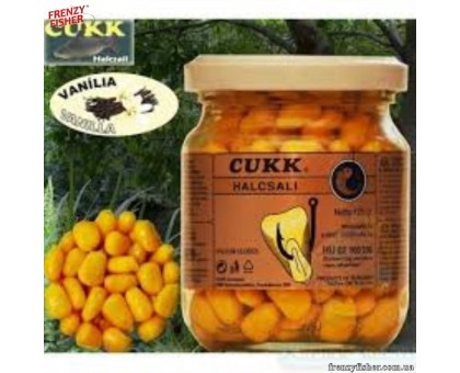 Наживка кукуруза Cukk крашен. в стек. банке 125гр. ваниль