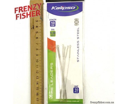 Поводки Kalipso струна скрутка 0.3mm 10см (10шт.)