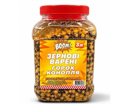 Зерно варене ВООМ 3л (банка) Горох-Конопля