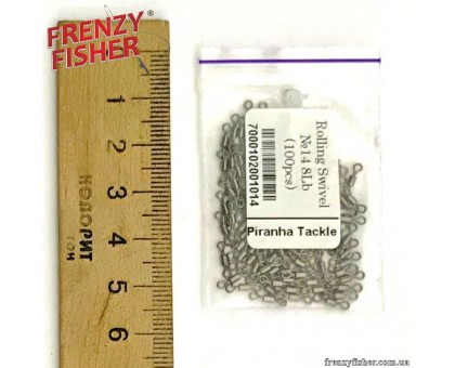 Вертлюг "Piranha" №14 (8lb) 100шт.