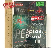 Шнур Spider Braid PE 4-х жильный (зеленый) 100м  0,12мм