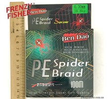 Шнур Spider Braid PE 4-х жильный (зеленый) 100м  0,30мм