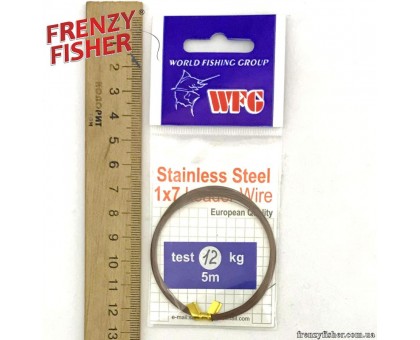 Поводочный материал WFG 1*7 Stainless steel Leaders 5m/12кг.