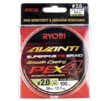Шнур RYOBI AVANTI X4 Green 100м PE#2.0