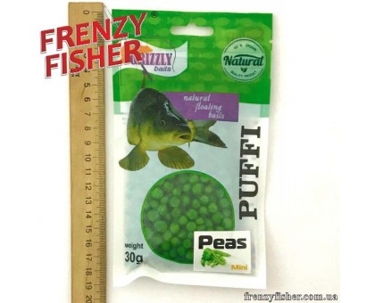 Наживка тесто воздушное Puffi Grizzly baits30гр. горох