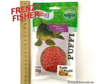 Наживка тесто воздушное Puffi Grizzly baits30гр. тутти-фрутти