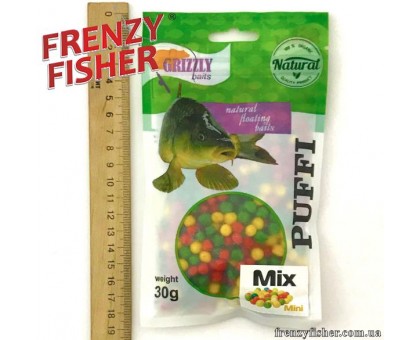 Наживка тесто воздушное Puffi Grizzly baits30гр. микс