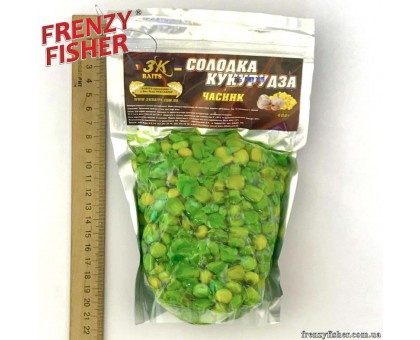 Наживка 3К Baits MIX Кукуруза (с чесноком) 400г.
