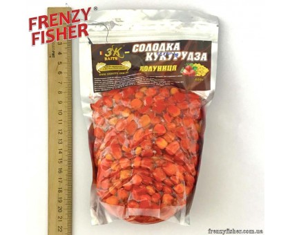 Наживка 3К Baits MIX Кукуруза (клубника) 400г.
