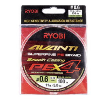 Шнур RYOBI AVANTI X4 Green 100м PE#0.6