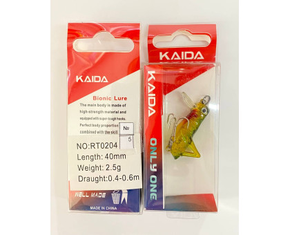 Воблер KAIDA Цвіркун RT 0204 40мм 2,5г (0,4-0,6м) №5