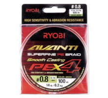 Шнур RYOBI AVANTI X4 Green 100м PE#0.8