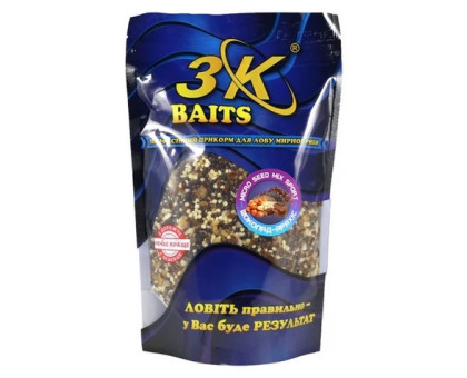Наживка 3К Baits MIX Зерновий Micro Seed Mix Sport+Crushed Tiger nut (шоколад-арахіс) 400г (3к02823)
