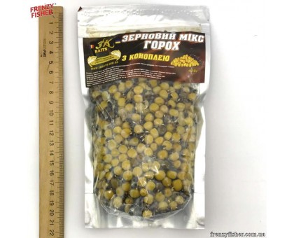 Наживка 3К Baits MIX Горох (с коноплей) 400г.