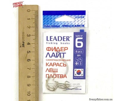 Крючок Leader KAIZU (ФИДЕР GOLD лайт) №6