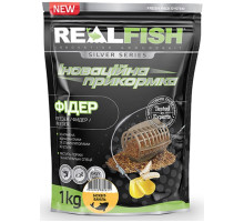 Прикормка "RealFish" Фідер (Бісквіт - ваніль) 1 кг.