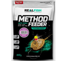 Прикормка RealFish Метод - Фідер (Кальмар - журавлина) 0,8 кг.