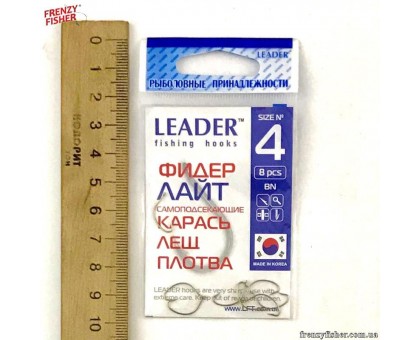 Крючок Leader KAIZU (ФИДЕР GOLD лайт) №4