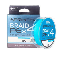Шнур GC Sprinter PE X4 150m BLUE+2m FC #0.6