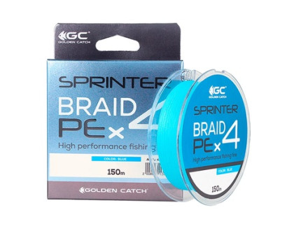 Шнур GC Sprinter PE X4 150m BLUE+2m FC #0.6