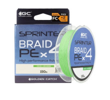 Шнур GC Sprinter PE X4 150m GREEN+2m FC #0.8