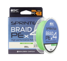 Шнур GC Sprinter PE X4 150m GREEN+2m FC #1.2
