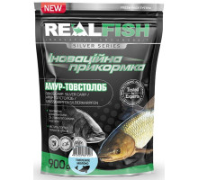 Прикормка "RealFish" Амур - Товстолоб (Пряжене молоко) 0,9 кг.