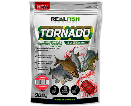 Прикормка REAL FISH Торнадо Короп (Полуниця - Суниця) 0,9 кг.