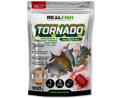 Прикормка REAL FISH Торнадо Лящ (Пряник - Кориця) 0,9 кг.