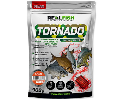 Прикормка REAL FISH Торнадо Універсал (Конопля) 0,9 кг.