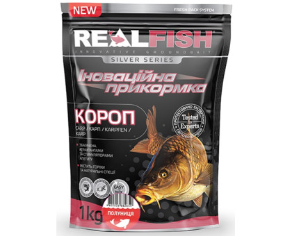 Прикормка "RealFish" Короп (Полуниця) 1 кг.