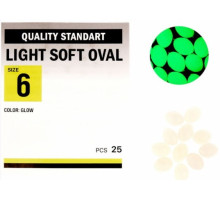 Бусинка Kalipso Light soft oval №6 (25) glow 16060150