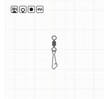 Карабин BF "ROLLING SWIVEL WITH HOOKED SNAP BN" №6