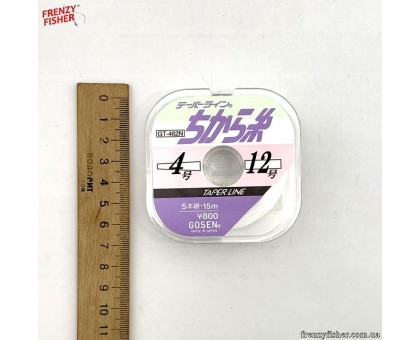 Шок лидер Gosen Taper GT-462N 15m*5 (0.235-0.57mm)