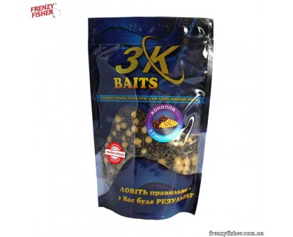 Наживка 3К Baits MIX Конопля с горохом 400г