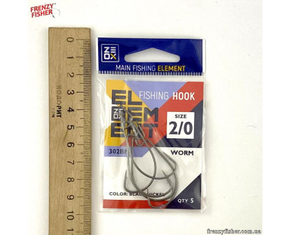 Крючок ZEOX Worm 302BN №2/0