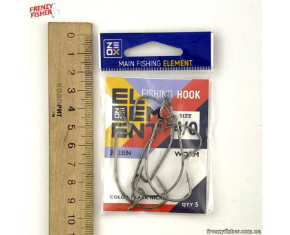 Крючок ZEOX Worm 302BN №4/0