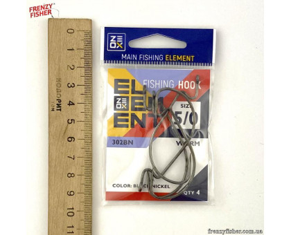 Крючок ZEOX Worm 302BN №5/0