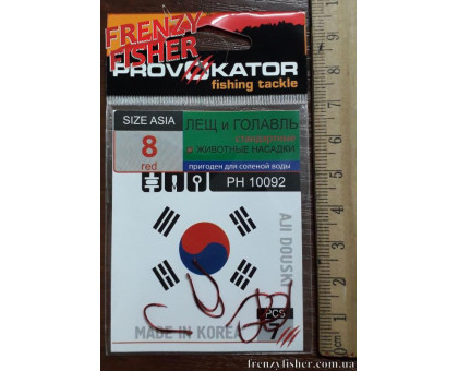 Крючок PROVOKATOR  AJI Douski RED №8