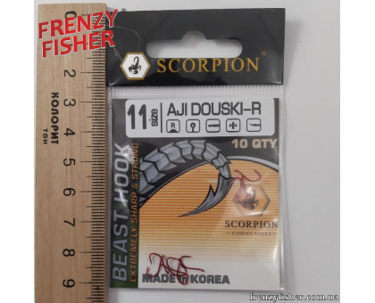 Крючок Scorpion AJI DUOSKI RED № 11