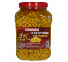 Наживка 3К Baits Кукурудза Солодка (натур) БАНКА 3л.