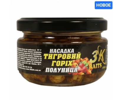 Насадка Тигровий горіх 3К Baits "PREMIUM"  Полуниця скло 100мл