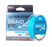 Шнур GC Sprinter PE X4 150m BLUE+2m FC #0.8